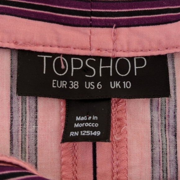 Topshop Striped Top - Picture 3 of 6